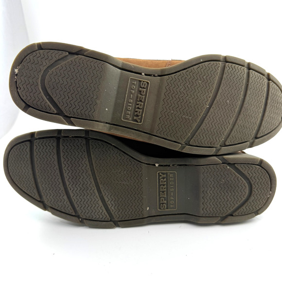 Brown Two-Tone Suede Sperry Leeward 2 Eye Boat Shoes ~ Men's 9M - Picture 8 of 9